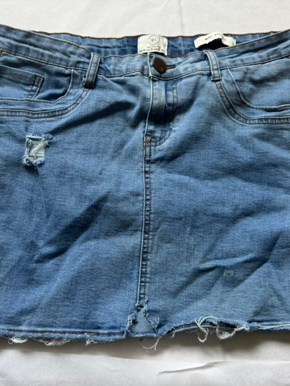 cotton on blue jean skirt